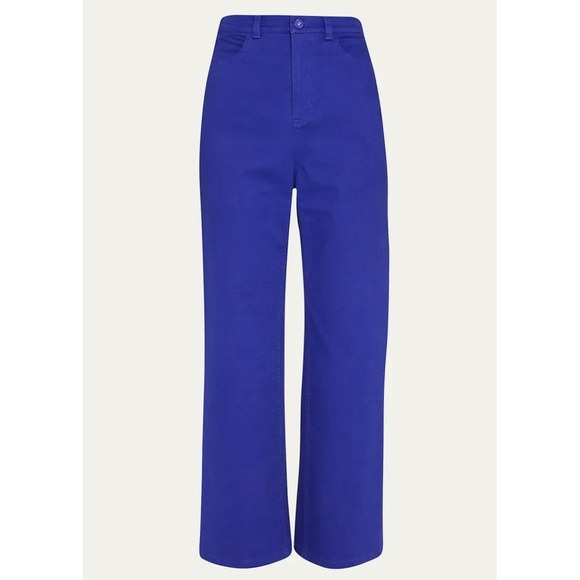 Lapointe Pants - LAPOINTE Cobalt Blue High-Waist Stretch Cotton Twill Wide Leg Jeans - Size 0